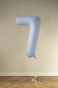 Foil Number Balloon – Misty Blue