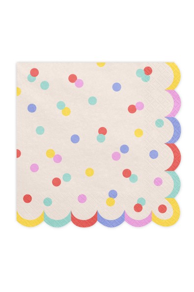Napkins with confetti print