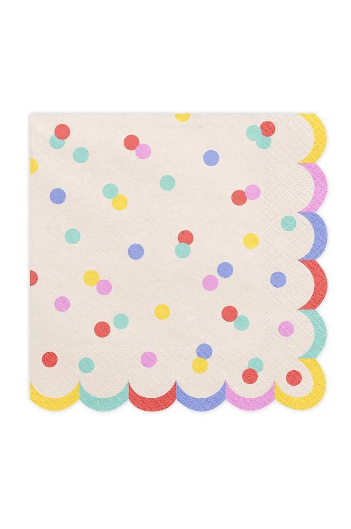 Napkins with confetti print
