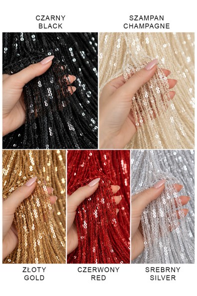 BRIDAL LACE 3D X2454 TULLE WITH SEQUIN FRINGES