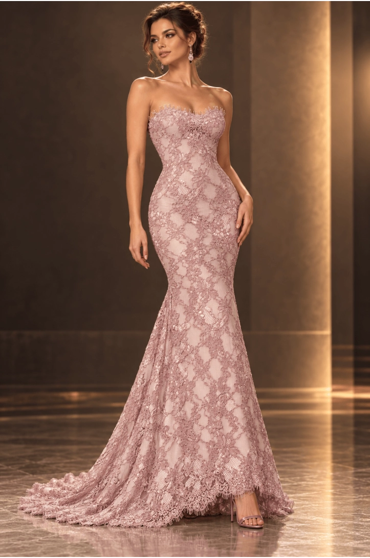KORONKA FRANCUSKA VL4294 PINK PURPLE