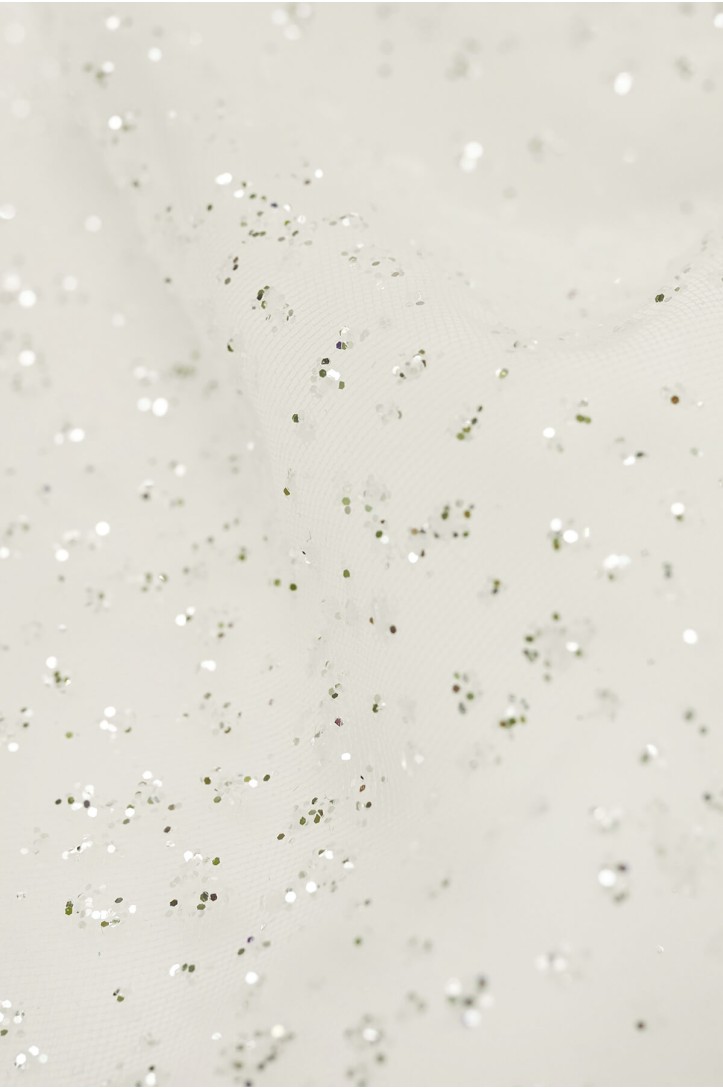 Matter Kleider-Tüll mit Glitzer LER413