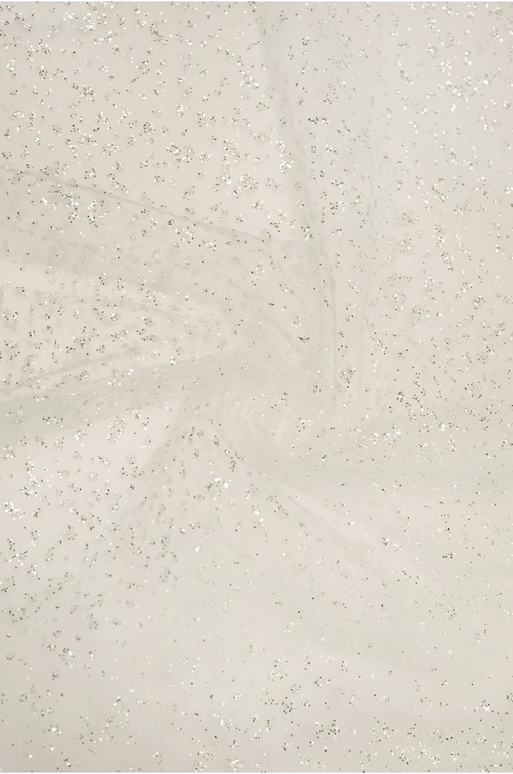 Matter Kleider-Tüll mit Glitzer LER413