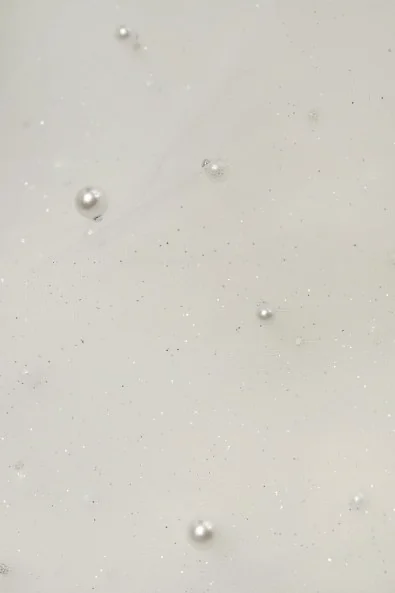 Weicher Glitzertüll mit Perlen LER NAL GLITTER PEARL