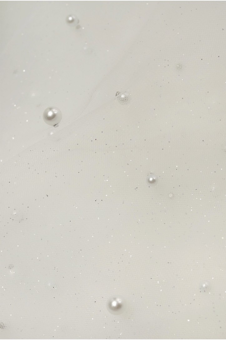 Weicher Glitzertüll mit Perlen LER NAL GLITTER PEARL