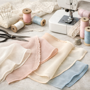 Wykończenia brzegów w delikatnych tkaninach – przegląd metod